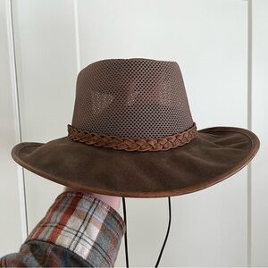 American Hat Makers Breeze Leather Sun Hat